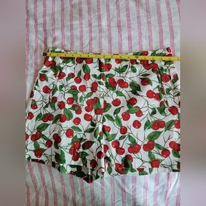 Never worn, Zara cherry high waist shorts